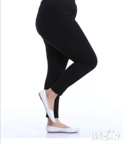 Дамски черен панталон-клин, снимка 2 - Панталони - 53814097