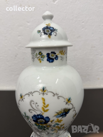 Френска порцеланова ваза / урна - Limoges. №7721, снимка 3 - Антикварни и старинни предмети - 52789387