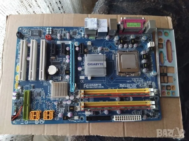 Дънна платка Gigabyte GA-P35-DS3L Socket 775 CPU+FAN+RAM, снимка 4 - Дънни платки - 49336412