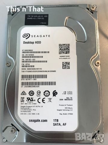 Перфектен Хард диск Seagate 1TB ST1000DM003 HDD, снимка 1 - Твърди дискове - 46443456