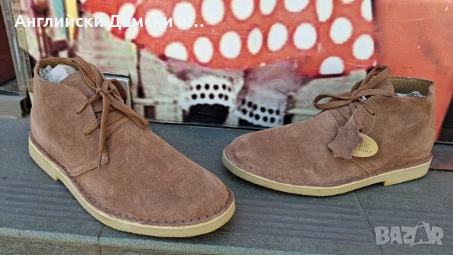 Английски Мъжки Кларкови Обувки Естествен велур , снимка 3 - Ежедневни обувки - 54125257