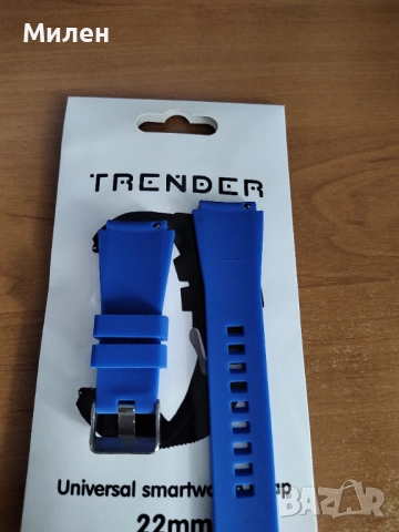 Универсална силиконова каишка Trender за смарт часовник 22мм, снимка 2 - Каишки за часовници - 52944105