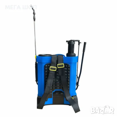 Пръскачка 2 в 1 с батерия и ръчно налягане – 16 литра, синя, снимка 2 - Градинска техника - 50313265