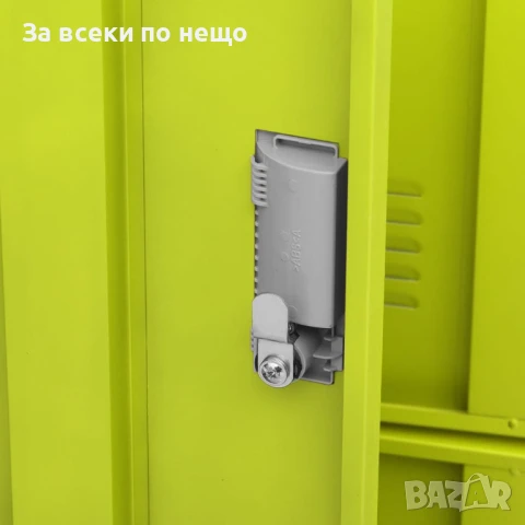 Заключващ се шкаф, светлосиво и зелено, 90x45x92,5 см, стомана Код P969, снимка 3 - Шкафове - 51154288