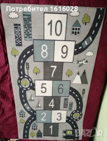 Детски образователен килим с улици,цифри,картинки и фигури на Paco Home., снимка 15 - Други - 49730103