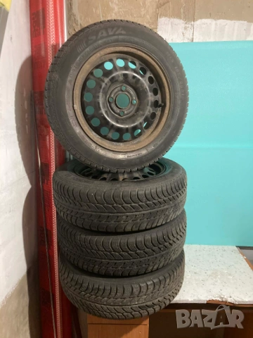 4 бр железни джант OPEL  за Опел 4x100 15 цола + подарък зимни гуми и тасове , снимка 7 - Гуми и джанти - 53393086