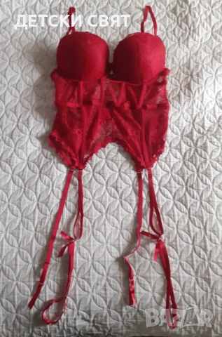 Дамски еротичен корсет с жартиери, снимка 3 - Корсети, бюстиета, топове - 53455560