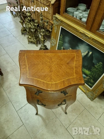 Страхотно антикварно английско дървено шкафче скрин масив, снимка 4 - Антикварни и старинни предмети - 51050750