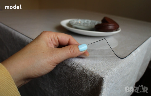 Силиконов Протектор за Маса на Едро – Прозрачен, 100 см Ширина (Ролка 10 метра), снимка 3 - Мушами - 53653408