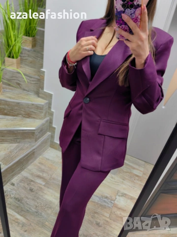 Лилав дамски костюм, снимка 7 - Костюми - 53082661