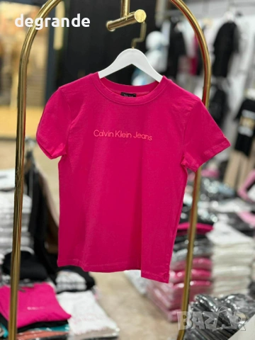 Памучни плътни тeниски Calvin Klein, снимка 7 - Тениски - 53715487