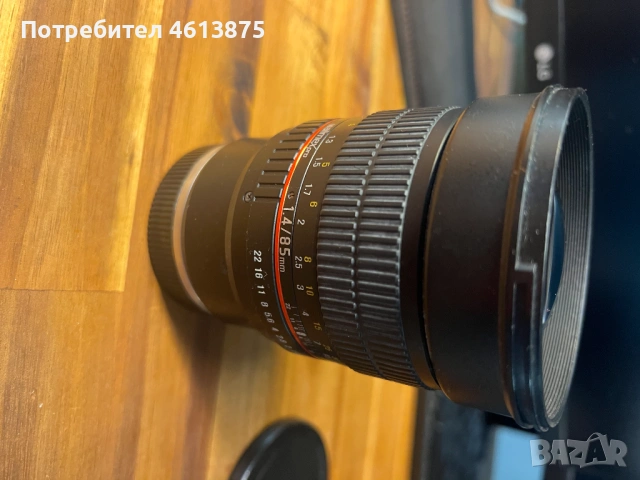 85 мм f/1.4 от Samyang E-MOUNT SONY fullframe, снимка 2 - Обективи и филтри - 54270136