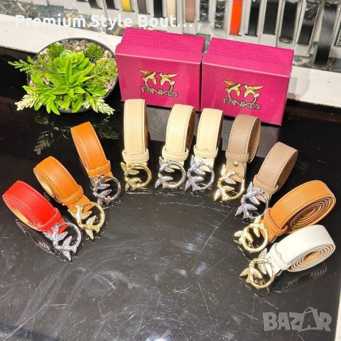 кожени колани от естествена кожа в кутия pinko