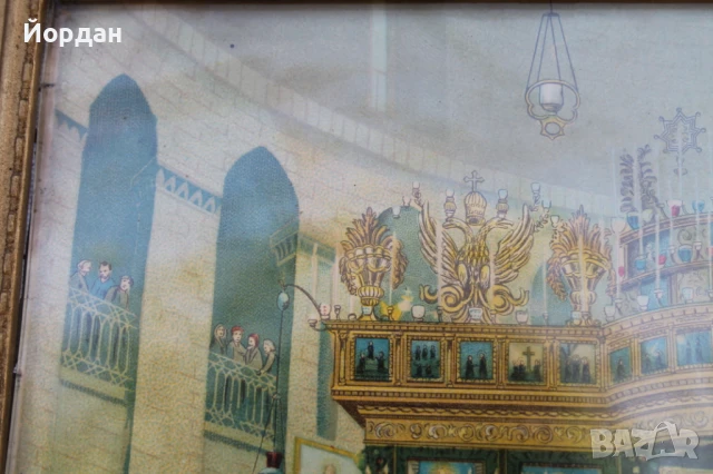 Стара литография , снимка 2 - Картини - 50772107