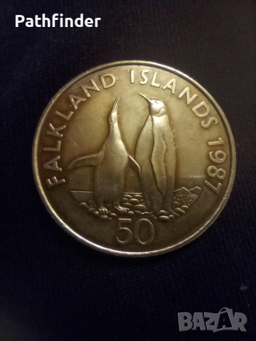 50 пенса 1987 Фолклендски острови Великобритания