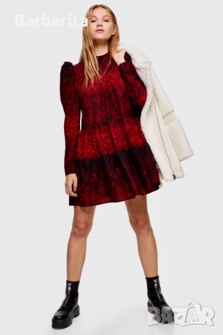 Рокля цвят бордо размер М/38