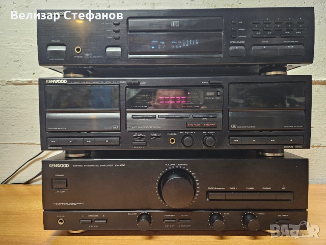 Kenwood Hi-Fi система – CD Player, Double Cassette Deck и Stereo Amplifier, снимка 2 - Аудиосистеми - 53853239