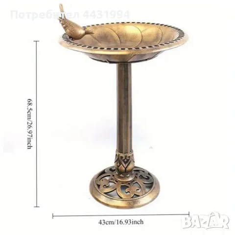 външна фонтана за птици за градинско оформление, снимка 1