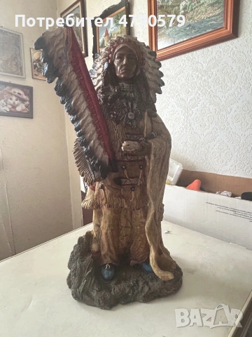Скулптури на индианци за декорация, снимка 5 - Декорация за дома - 54127551
