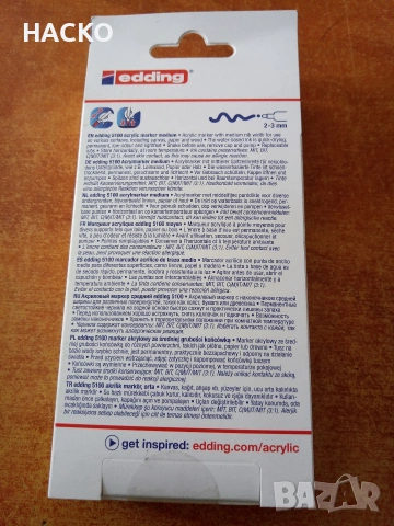 Два Комплекта Акрилни Маркери Edding Nordic Colfr Akrylic Marker Starteer Set, снимка 5 - Други - 54028183