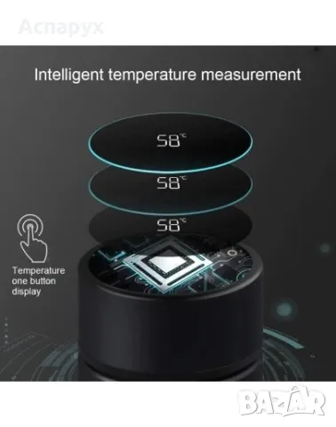 Интелигентна термо чаша – смарт термос с LED дисплей и двустенна вакуумна изолация, снимка 4 - Други - 48643181