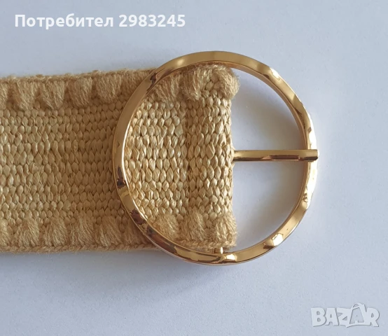 Дамски плетен бежов колан, снимка 4 - Колани - 50454119