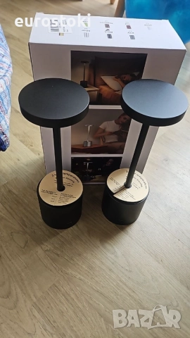 Комплект от 2 безжични LED настолни лампи, акумулаторни настолни лампи за закрито с батерия 5000mAh, снимка 6 - Настолни лампи - 51861508