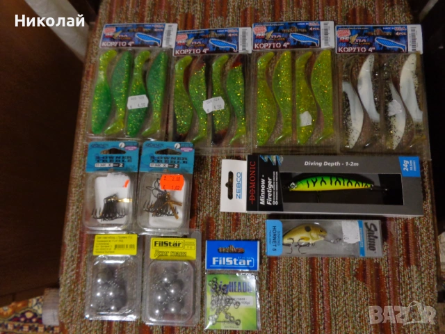 Воблери,силикони,джиг глави,тройни куки,блесни и др.