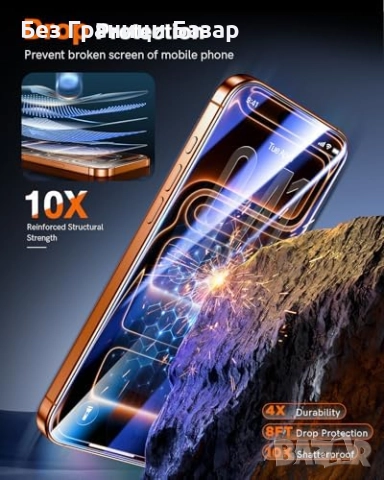 Нови 2 броя Протектор за iPhone 17/16 Pro Max HD закалено стъкло антинадраскване Айфон защита, снимка 3 - Стъкла за телефони - 51904786