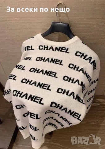 Chanel Дамски Зимен Блузон С Кръгло Деколте Шанел - 2 Цвята Код S404, снимка 3 - Туники - 52730090