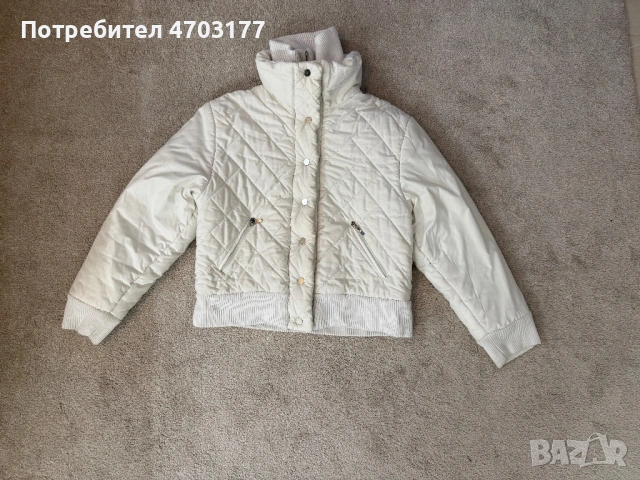 Зимно късо яке с две яки и комбинирано закопчаване, снимка 3 - Якета - 53034581