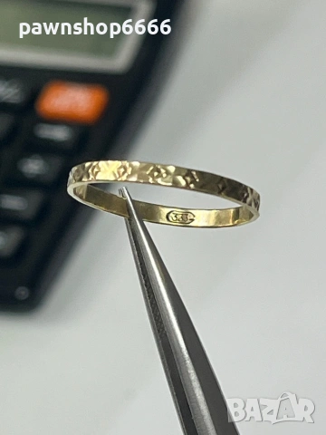 Златна халка 8 карата 1 грам, снимка 2 - Пръстени - 53314773
