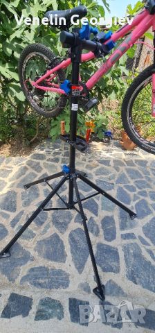 Стойка за ремонт на велосипеди сгъваема, регулируема въртене 360 градуса, снимка 9 - Други инструменти - 46393658
