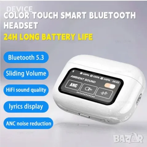 Слушалки безжични А 11ПРО с дисплей, снимка 2 - Bluetooth слушалки - 47074973