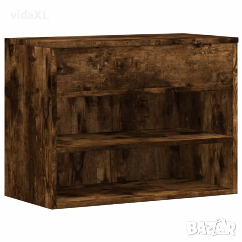 vidaXL Пейка за обувки, опушен дъб, 60x30x45 см, инженерно дърво（SKU:816050）, снимка 1