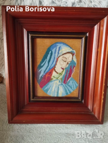 Продавам гоблените Малката Мадона и къща с колелото, снимка 5 - Гоблени - 53300058