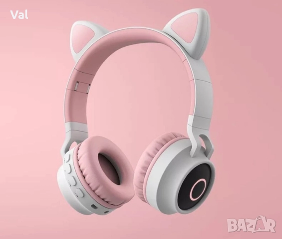 Безжични Bluetooth слушалки с котешки уши за деца- BT-023C-EP9, снимка 13 - Bluetooth слушалки - 52429899