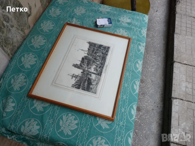 Стара картина  48 / 40 см, снимка 9 - Антикварни и старинни предмети - 53635207