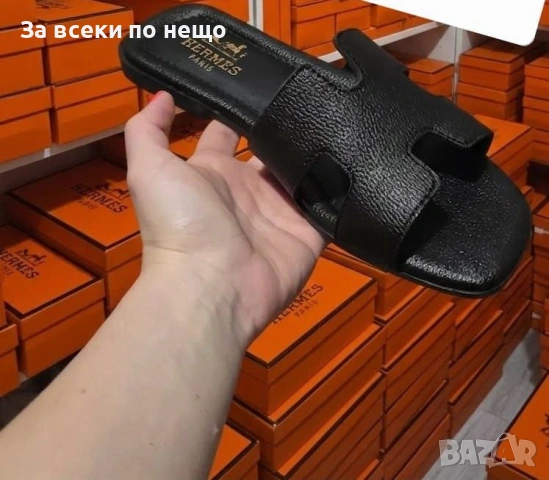 Hermes Дамски Чехли Хермес - Бели Или Черни Код E1346