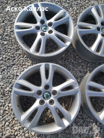 5x100..16.цола..6 1/2j ET43 Шкода , снимка 2 - Гуми и джанти - 51836255