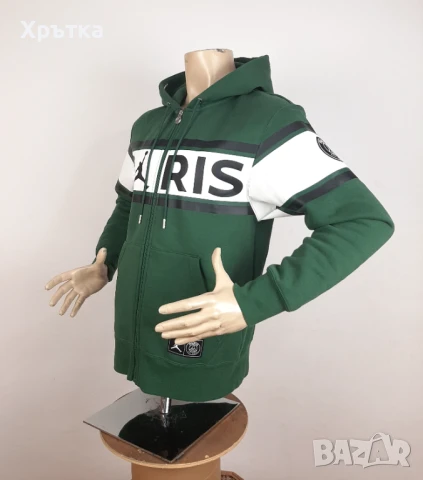 Jordan x PSG Fleece Hoodie - Оригинално мъжко горнище размер S, снимка 3 - Спортни дрехи, екипи - 51253359