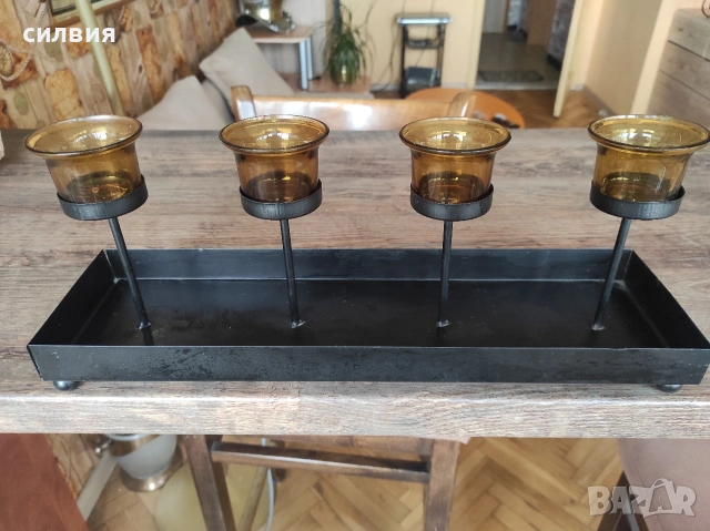 метален свещник 