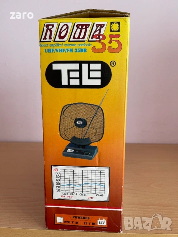 Стайна FM/VHF/UHF антена с усилвател, снимка 3 - Други - 54076111