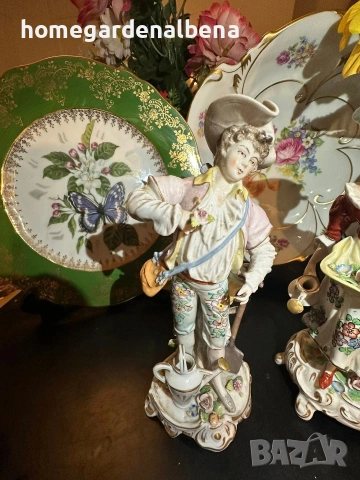 Антикварни Фигури Sitzendorf Germany | „В цветната градина“ | Circa 1927, снимка 9 - Колекции - 54212259