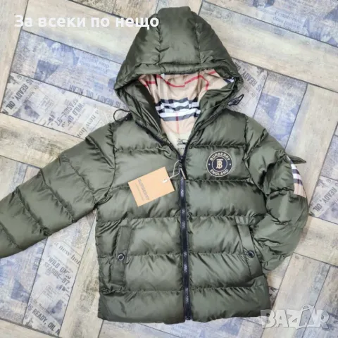 Детско зимно яке със силиконов пълнеж и бродирано лого Burberry - 4 цвята Код Happy Kids_A15, снимка 6 - Детски комплекти - 47974949