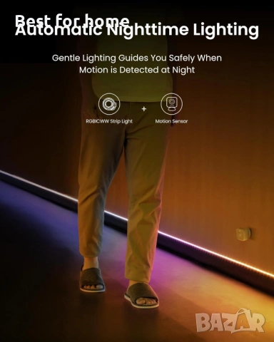 SwitchBot RGBICWW LED лента 5M, снимка 7 - Лед осветление - 53727070