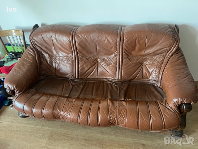 Продавам кожен диван, снимка 1
