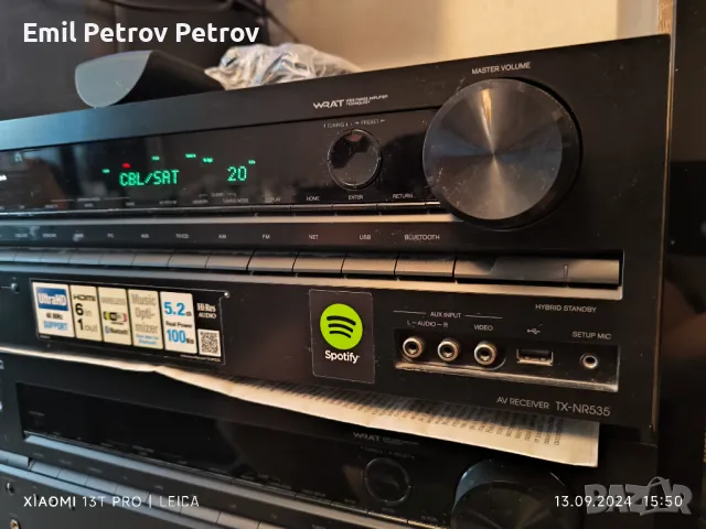 Промо ⭐ ⭐ , Onkyo tx-nr 535 ресивър 5.2, 4К ,Bluetooth , WI-FI,internet , , снимка 2 - Ресийвъри, усилватели, смесителни пултове - 47222122