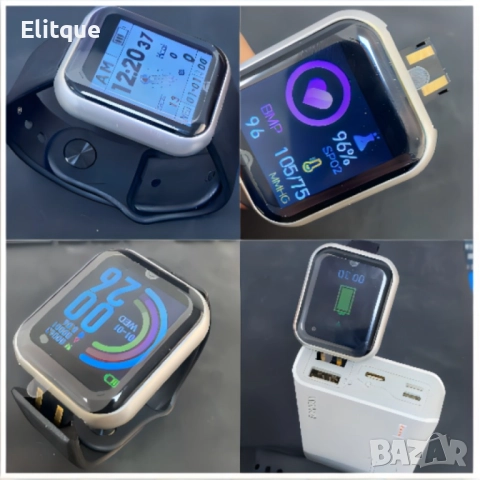 Смарт часовник с всички екстри "Крачки ,Сън , Пулс , Кръвно". Цветове - бял, жълт, черен, син, сив и, снимка 12 - Смарт гривни - 52852646