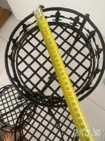 Сгъваем цветарник/ стелаж/ органайзер* Ковано желязо* Стабилен* , снимка 4 - Други стоки за дома - 51372608